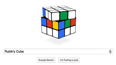Google 루빅스 큐브 두들
