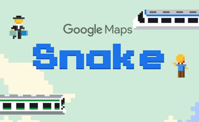 Google 지도 스네이크 게임 이스터에그